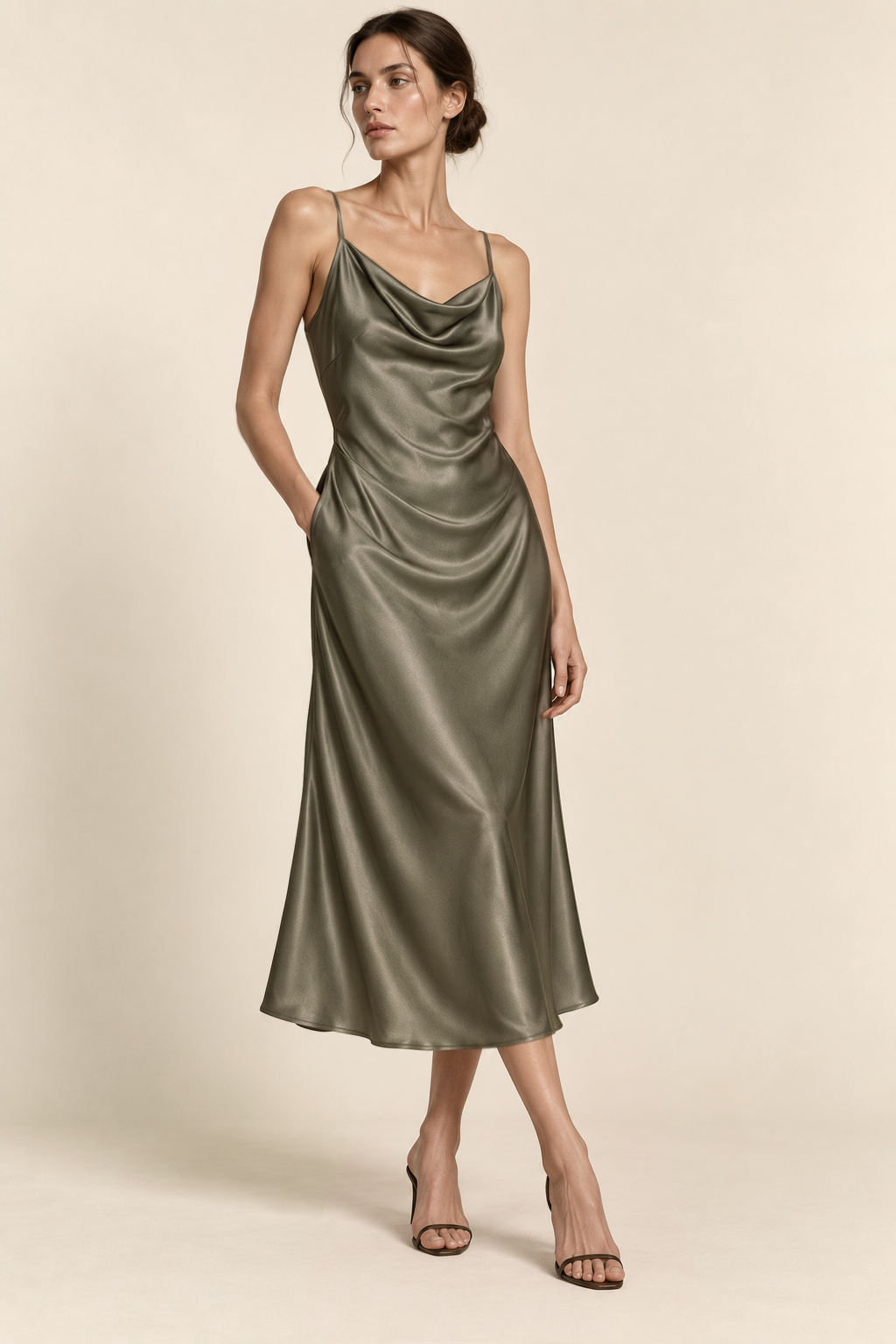 Brenavoq® Silk Slip Midi Dress
