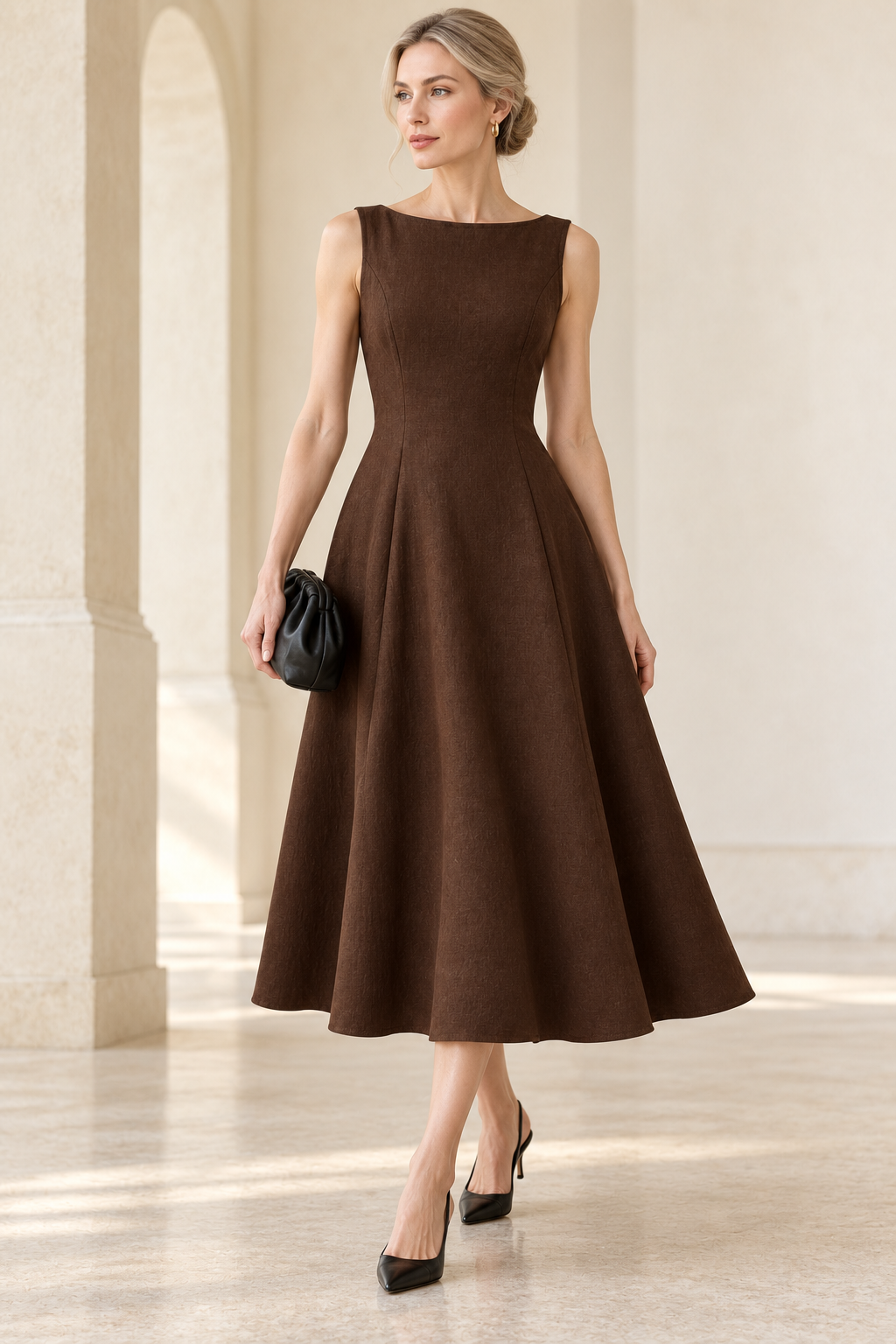 Brenavoq® Sleeveless Midi Dress