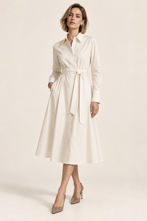 Brenavoq® Cotton Poplin Shirt Dress
